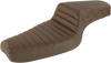 SADDLEMEN Step-Up Seat Front Tuck-n-Roll with Rear Lattice Stitch – Brown Part 879-03-176BR