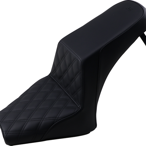 SADDLEMEN Step-Up Seat - Front Lattice/Rear Smooth - Black - Scout Bobber I18-33-172 - Team Dream Rides