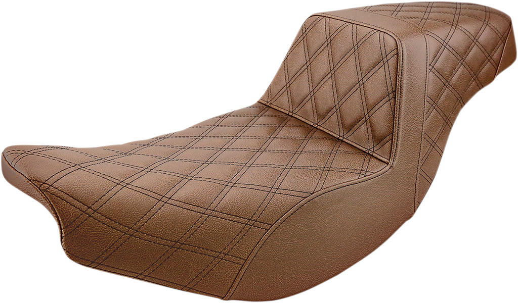 SADDLEMEN Step-Up Seat - Full Lattice - Brown - Indian I14-07-175BR - Team Dream Rides