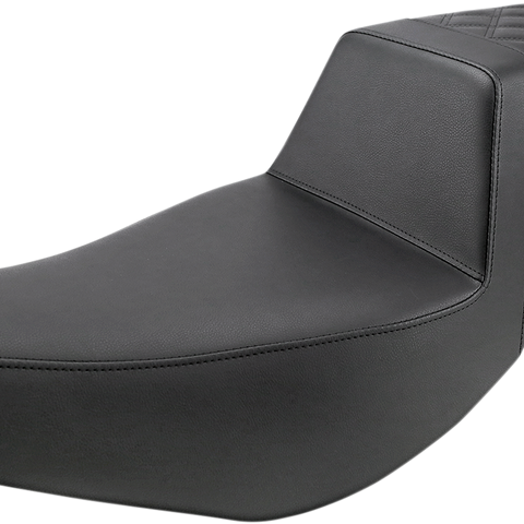 SADDLEMEN Step-Up Seat - Front Smooth/Rear Lattice - Black - Indian I14-07-173 - Team Dream Rides