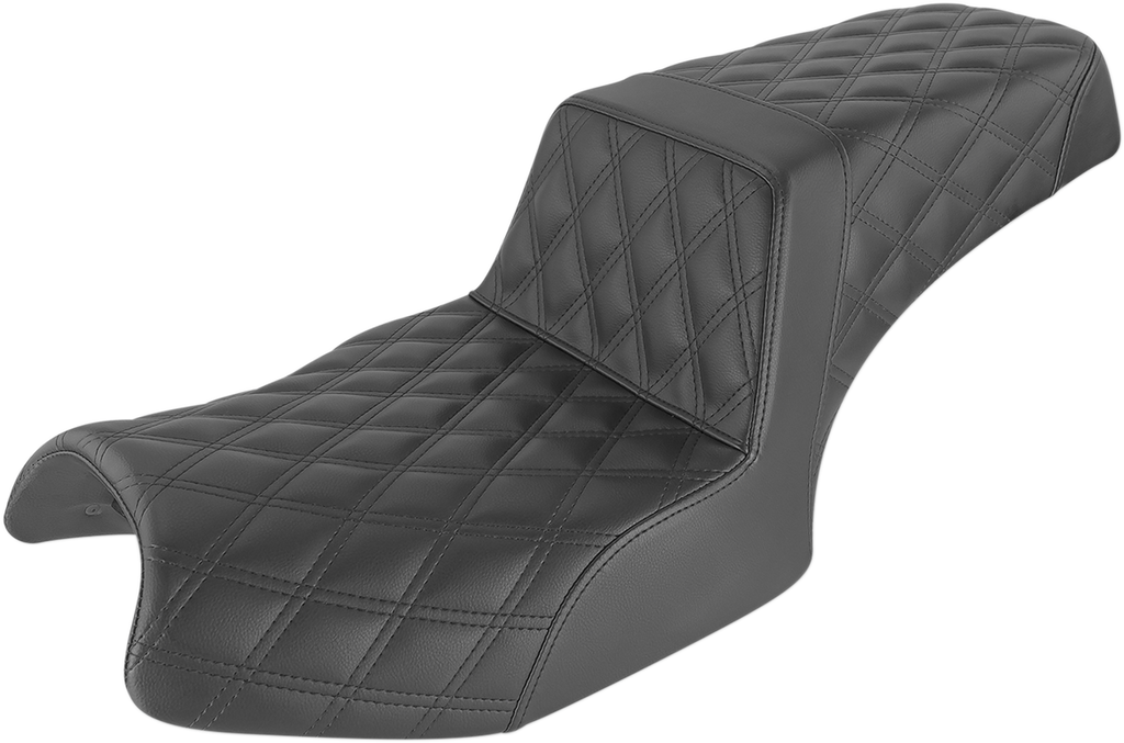 SADDLEMEN Step-Up Seat - Full Lattice - Black - Challenger I20-06-175 - Team Dream Rides