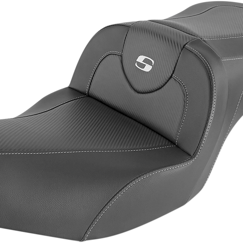 SADDLEMEN Roadsofa* Seat - Carbon Fiber - Without Backrest - Black - Indian I20-06-185 - Team Dream Rides