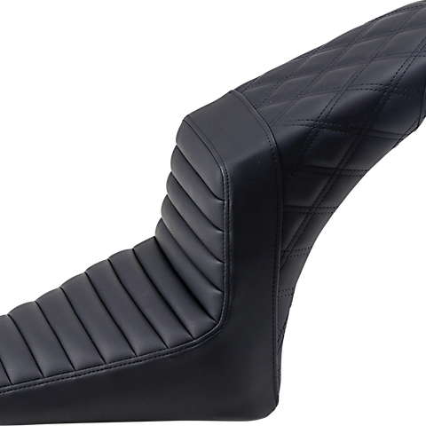 SADDLEMEN Step-Up Seat - Front Tuck-n-Roll/Rear Lattice Stitch - Black - Scout '18-'19 I18-33-176 - Team Dream Rides