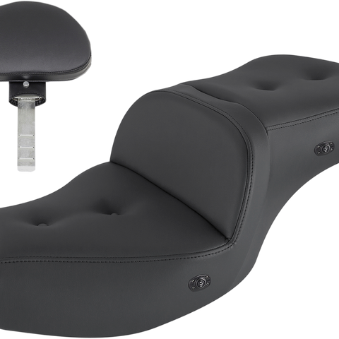 SADDLEMEN Pillow-Top Heated Roadsofa* Seat - With Backrest I20-06-181BRHCT - Team Dream Rides