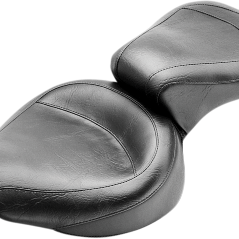 MUSTANG Vintage Style Seat - Wide - Smooth - Black - FX/FL 75734 - Team Dream Rides