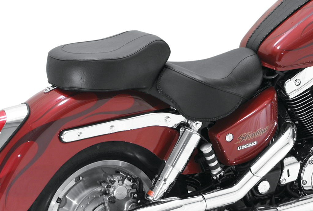 MUSTANG Seat - Vintage - Wide - Touring - Without Driver Backrest - One-Piece - Smooth - Black - VT1100 75018 - Team Dream Rides