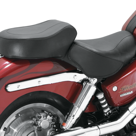MUSTANG Seat - Vintage - Wide - Touring - Without Driver Backrest - One-Piece - Smooth - Black - VT1100 75018 - Team Dream Rides
