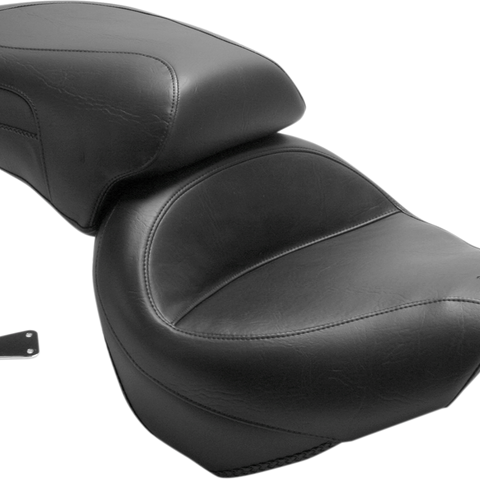 MUSTANG Seat - Vintage - Wide - Touring - Without Driver Backrest - One-Piece - Smooth - Black - XVS 75268 - Team Dream Rides