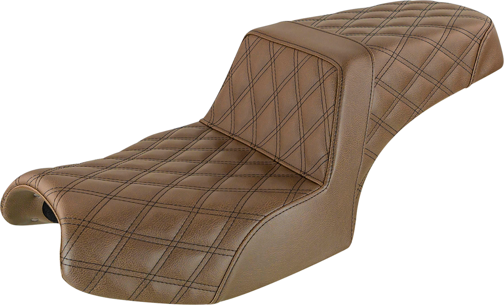 SADDLEMEN Step-Up Seat - Full Lattice - Brown - Challenger I20-06-175BR - Team Dream Rides