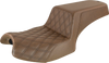 SADDLEMEN Step-Up Seat - Front Lattice/Rear Smooth - Brown - Challenger I20-06-172BR - Team Dream Rides