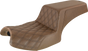 SADDLEMEN Step-Up Seat - Front Lattice/Rear Smooth - Brown - Challenger I20-06-172BR - Team Dream Rides