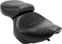 MUSTANG Seat - Vintage - Wide - Touring - Without Driver Backrest - One-Piece - Smooth - Black VT750 75105 - Team Dream Rides
