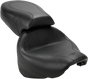 MUSTANG Seat - Vintage - Wide - Touring - Without Driver Backrest - Two-Piece - Smooth - Black 75217 - Team Dream Rides