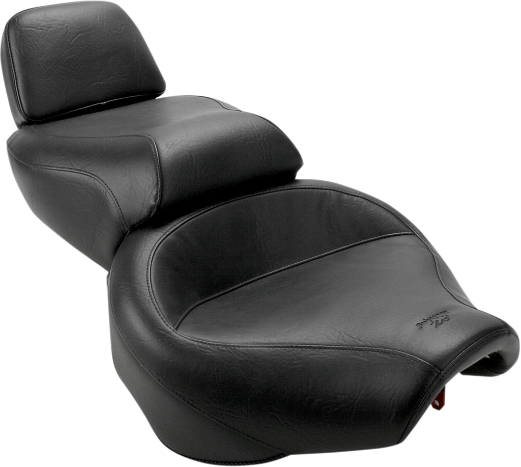 MUSTANG Seat - Vintage - Wide - Touring - Without Driver Backrest - One-Piece - Smooth - Black - Virago 75244 - Team Dream Rides