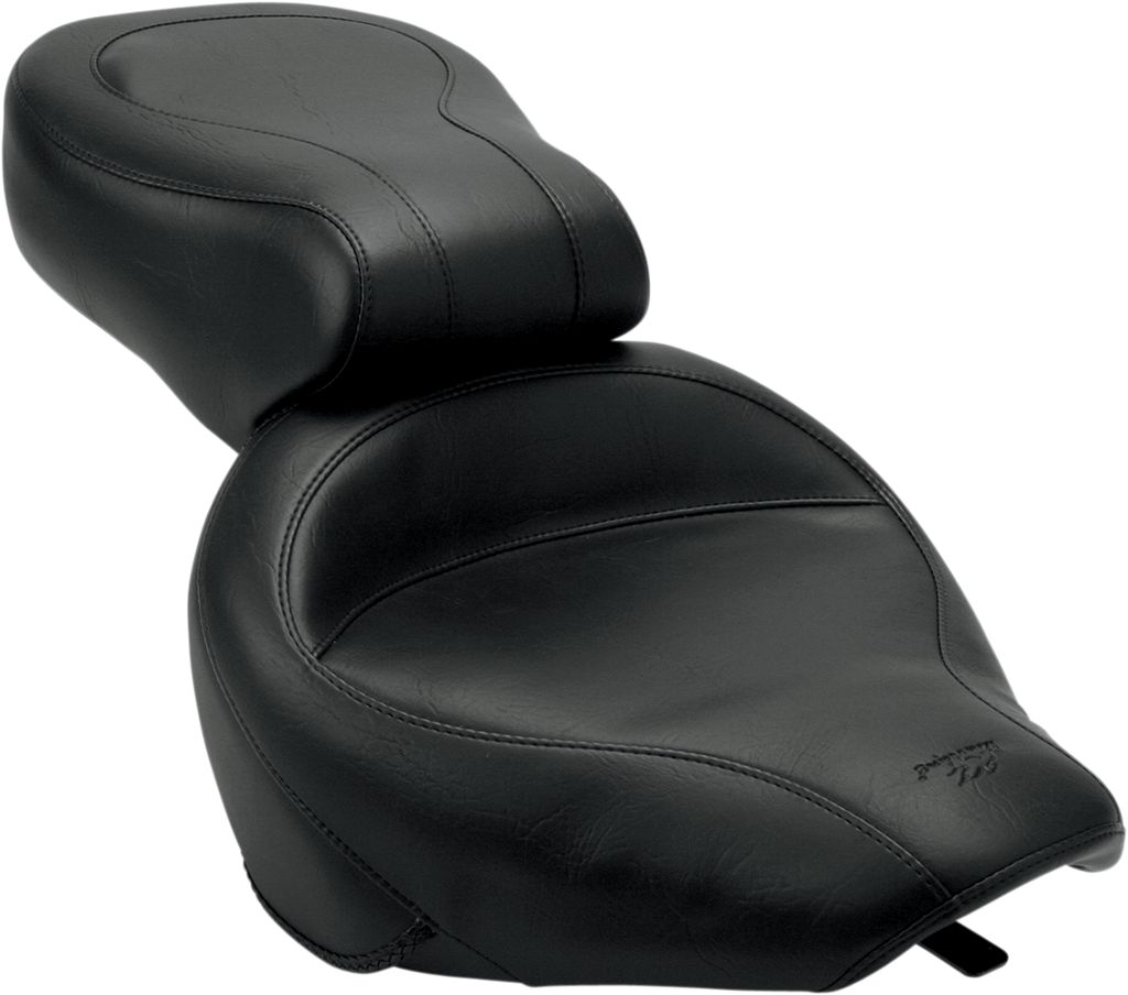 MUSTANG Seat - Vintage - Wide - Touring - Without Driver Backrest - One-Piece - Smooth - Black - VN800 75933 - Team Dream Rides