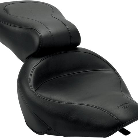 MUSTANG Seat - Vintage - Wide - Touring - Without Driver Backrest - One-Piece - Smooth - Black - VN800 75933 - Team Dream Rides