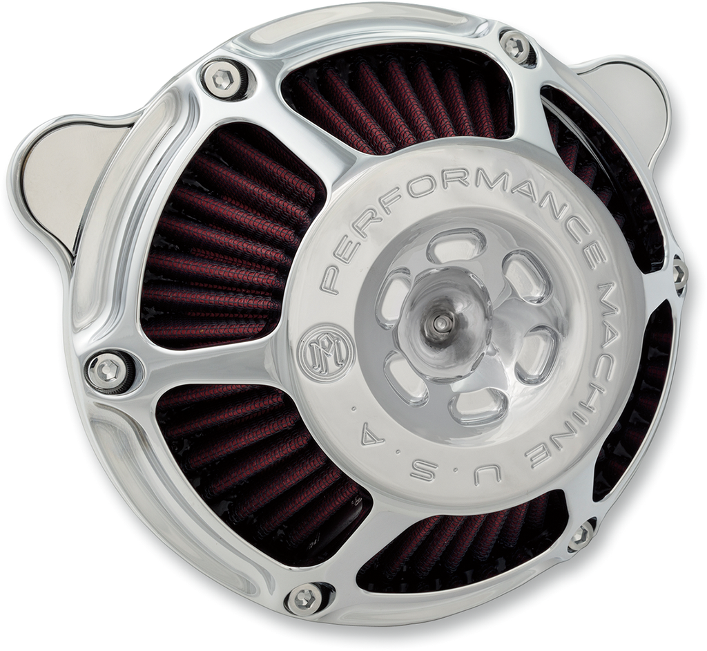 PERFORMANCE MACHINE (PM) Max HP Air Cleaner Kit - Chrome 0206-2141-CH - Team Dream Rides