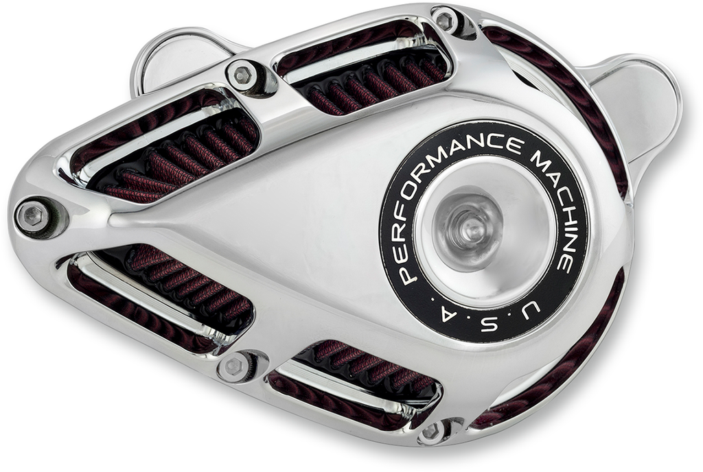 PERFORMANCE MACHINE (PM) Jet Air Cleaner Kit - Chrome 0206-2140-CH - Team Dream Rides