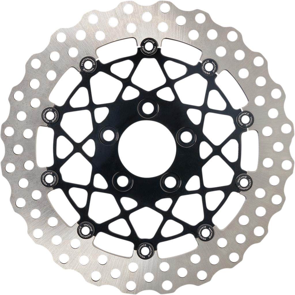 PERFORMANCE MACHINE (PM) Speedstar Rotor - Front - 11.8" - Black 0133-1809S-B - Team Dream Rides