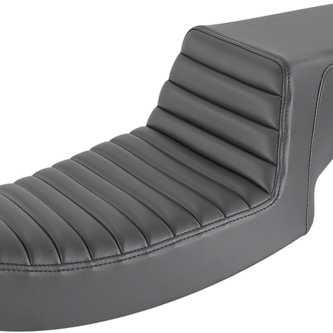 SADDLEMEN Step-Up Seat - Front Tuck-n-Roll - Black - Dyna 891-04-171 - Team Dream Rides