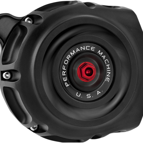 PERFORMANCE MACHINE (PM) Vintage Air Cleaner - Black Ops* 0206-2142-SMB - Team Dream Rides