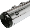 S&S Cycle GNX Chrome Slip-On Mufflers for M8 FL, Part Number 550-0991
