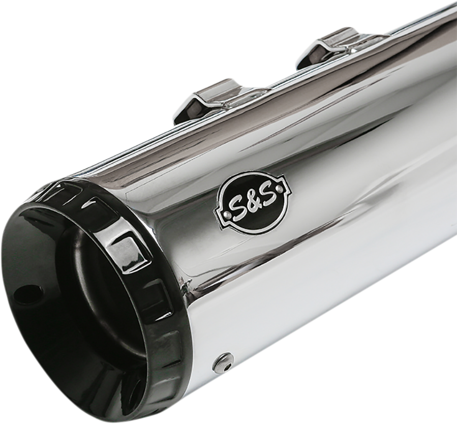 S&S Cycle GNX Chrome Slip-On Mufflers for M8 FL, Part Number 550-0991