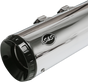 S&S Cycle GNX Chrome Slip-On Mufflers for M8 FL, Part Number 550-0991