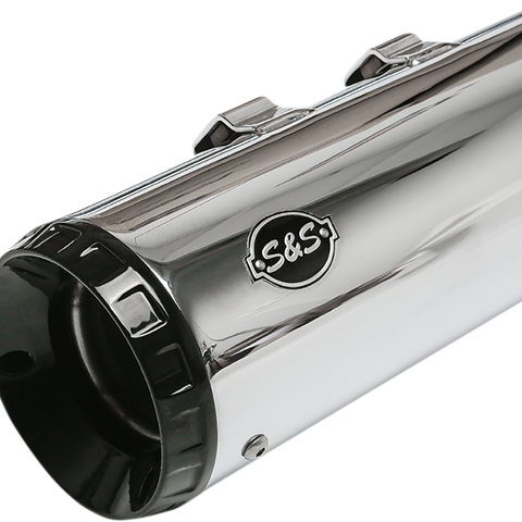 S&S Cycle GNX Chrome Slip-On Mufflers for M8 FL, Part Number 550-0991