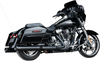 S&S Cycle GNX Slip-On Mufflers for M8 FL, Black – 550-0990