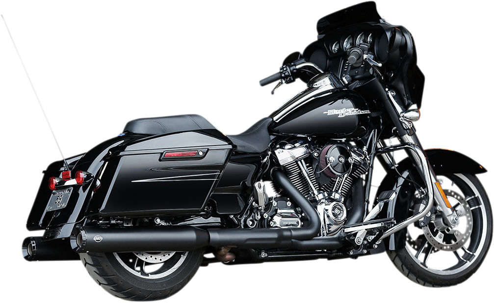 S&S Cycle GNX Slip-On Mufflers for M8 FL, Black – 550-0990