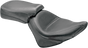 MUSTANG Seat - Vintage - Wide - Touring - Without Driver Backrest - Two-Piece - Smooth - Black - Vegas 76511 - Team Dream Rides