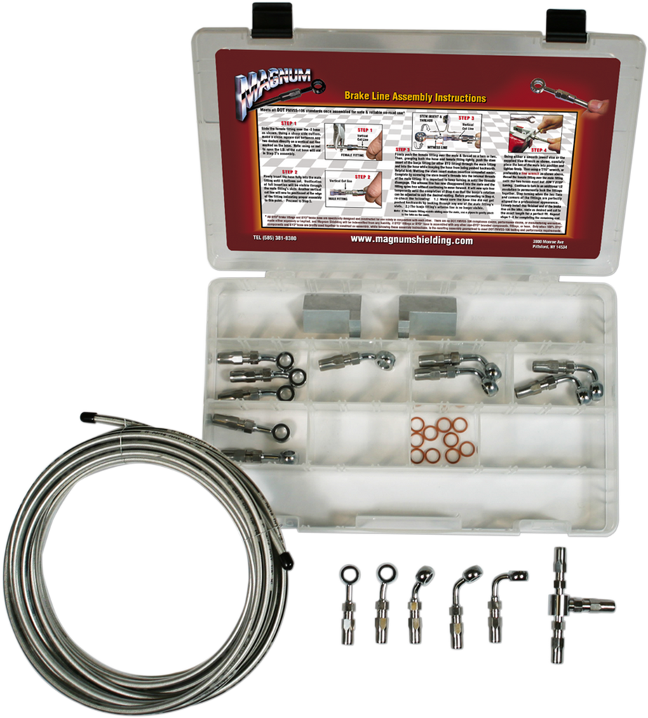MAGNUM SHIELDING Build Your Own Brake Kit - Basic - Chrome 399004 - Team Dream Rides