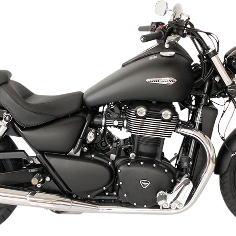 MUSTANG Seat - Vintage - Wide - Touring - Without Driver Backrest - Two-Piece - Smooth - Black 76831 - Team Dream Rides