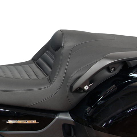 MUSTANG Seat - Tripper Fastback* - Front Tuck-n-Roll - Black - F6B 76841 - Team Dream Rides