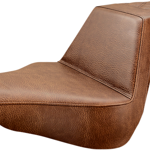 SADDLEMEN Step-Up Seat - Rear Lattice Stitch - Brown - FL/FX '18-'24 818-27-173BR