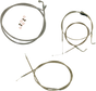 LA CHOPPERS Handlebar Cable/Brake Line Kit - Mini Ape Hanger Handlebars - Stainless Steel LA-8005KT-08 - Team Dream Rides