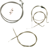 LA CHOPPERS Handlebar Cable/Brake Line Kit - 15" - 17" Ape Hanger Handlebars - Stainless Steel LA-8005KT-16 - Team Dream Rides