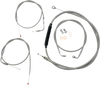 LA CHOPPERS Handlebar Cable/Brake Line Kit - Mini Ape Hanger Handlebars - Stainless Steel LA-8100KT-08 - Team Dream Rides