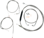 LA CHOPPERS Handlebar Cable/Brake Line Kit - 12" - 14" Ape Hanger Handlebars - Stainless Steel LA-8110KT-13 - Team Dream Rides