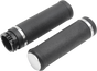 DRAG SPECIALTIES Hotop Smooth Rubber Grips with Accent Rings and Chrome End Caps – Part 17-0556-BC324