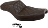SADDLEMEN Step-Up Seat Full Lattice Stitch Brown XL (Part Number 807-11-175BR)