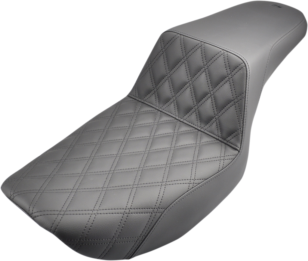 SADDLEMEN Step-Up Front Lattice Stitch Seat for FXR - Black - Part 882-09-172