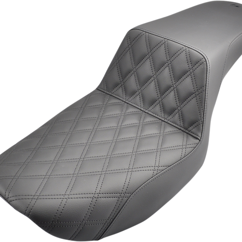 SADDLEMEN Step-Up Front Lattice Stitch Seat for FXR - Black - Part 882-09-172