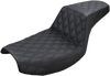 SADDLEMEN FXR 882-09-175 Step-Up Seat with Full Lattice Stitch in Black