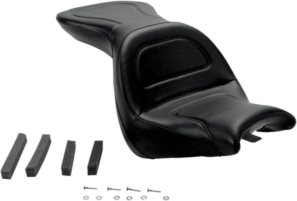 SADDLEMEN Seat - Explorer* - without Backrest - Stitched - Black - VT1300R/S H03-10-029 - Team Dream Rides