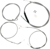 LA CHOPPERS Handlebar Cable/Brake Line Kit - Mini Ape Hanger Handlebars - Stainless Steel LA-8310KT-08 - Team Dream Rides