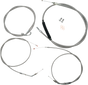 LA CHOPPERS Handlebar Cable/Brake Line Kit - Mini Ape Hanger Handlebars - Stainless Steel LA-8310KT-08 - Team Dream Rides