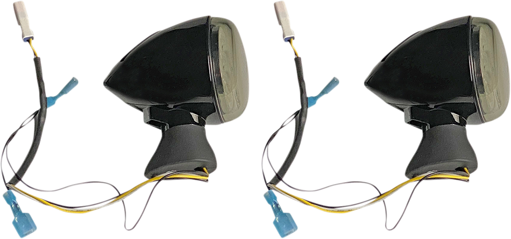 CUSTOM DYNAMICS Scout PB-SCOUT-AW-BS Front LED Turn Signal with White Halo and Amber Indicators