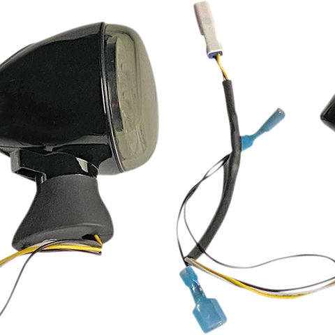 CUSTOM DYNAMICS Scout PB-SCOUT-AW-BS Front LED Turn Signal with White Halo and Amber Indicators